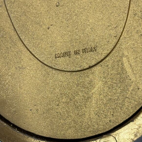 Miniature oval Florentine style frames pair (2) made in Italy multicolor prints - Picture 3 of 5